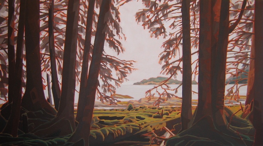 The Forest Takes Back Tanu, acrylic on canvas, 30” x 54”